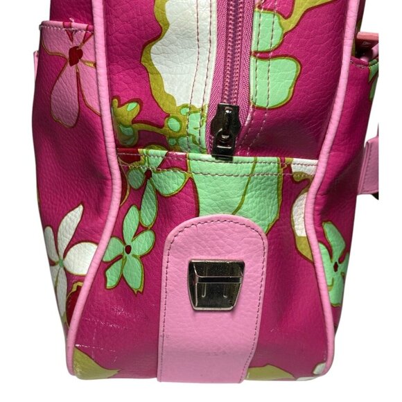 Roxy Floral Pink Bag Hawaiian Plumeria Carry On Travel Gym Tote 90s Y2K - Picture 9 of 16